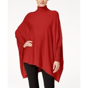 ALFANI Turtleneck Poncho Sweater